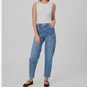 PAIGE Alexis cargo barrel jeans
